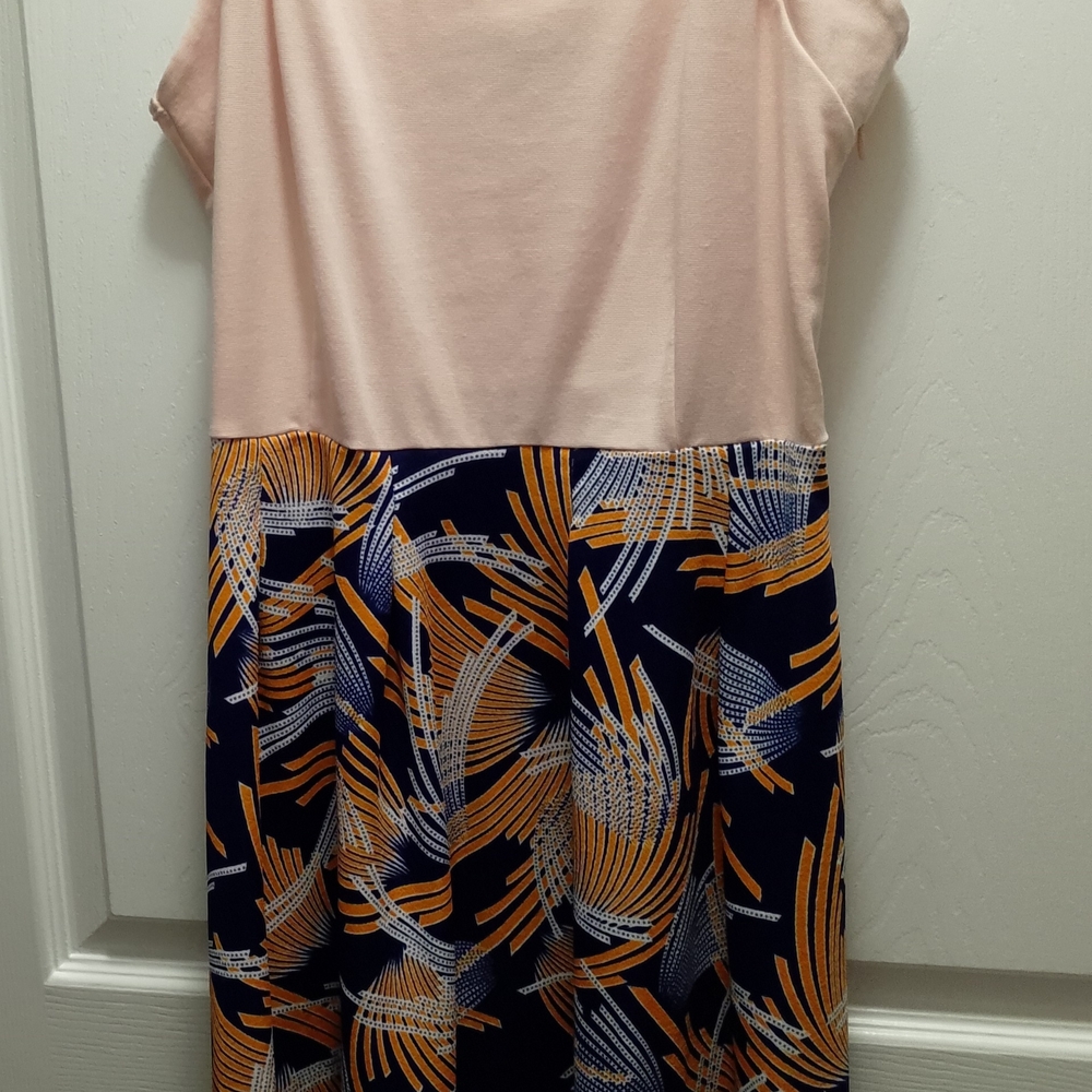 Pink and Blue Patterned Dress